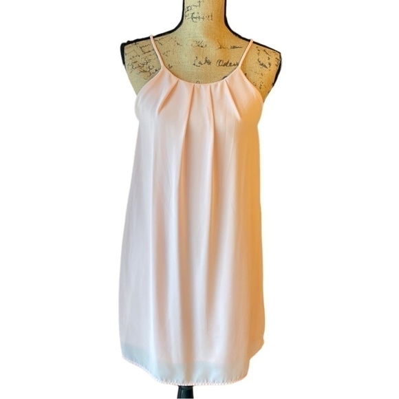 MONTEAU- Light Pink Pleated Front Slip Dress- size M - Picture 1 of 10